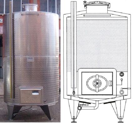 Cisterne Clasice cu Picioare, Trapă Superioară, Fund Conic, Complet Izolate - VIBO B