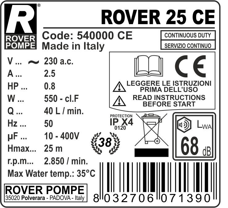 Pompă de Transvazare din Bronz ROVER 25 - 2